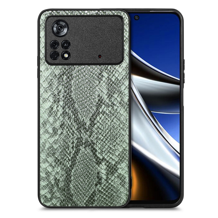 For Xiaomi Poco X4 Pro 5G Snakeskin Leather Back Cover Phone Case(Green)
For Xiaomi Poco X4 Pro 5G Snakeskin Leather Back Cover Phone Case(Green)