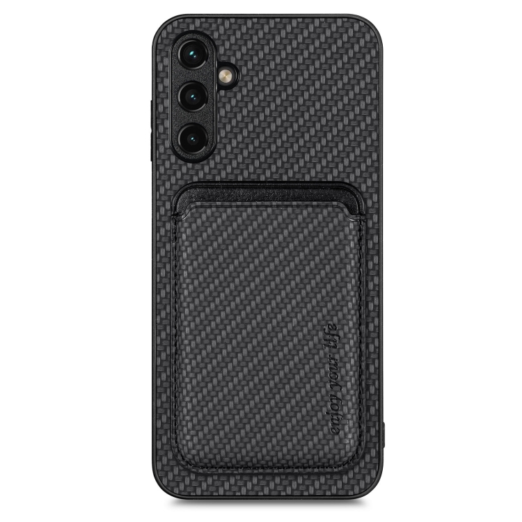 For Samsung Galaxy A34 5G Carbon Fiber Leather Card Magsafe Magnetic Phone Case(Black)
For Samsung Galaxy A34 5G Carbon Fiber Leather Card Magsafe Magnetic Phone Case(Black)