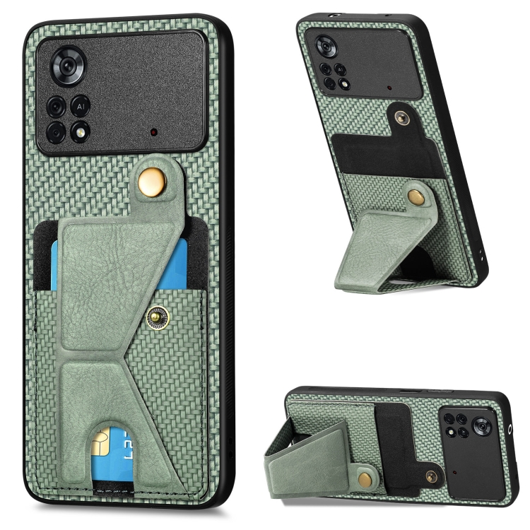 For Xiaomi Poco X4 Pro 5G Carbon Fiber Wallet Flip Card K-shaped Holder Phone Case(Green)
For Xiaomi Poco X4 Pro 5G Carbon Fiber Wallet Flip Card K-shaped Holder Phone Case(Green)