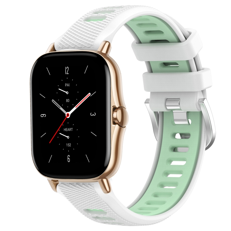For Amazfit GTS 2 22mm Cross Texture Two Color Silicone Steel Buckle Watch Band(White+Teal)
For Amazfit GTS 2 22mm Cross Texture Two Color Silicone Steel Buckle Watch Band(White+Teal)