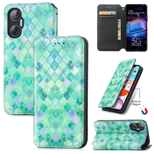 

For Tecno Pova Neo 5G CaseNeo Colorful Magnetic Leather Phone Case(Emerald)