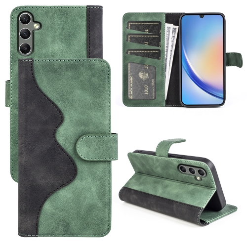 For Samsung Galaxy A24 4G / 5G Stitching Horizontal Flip Leather Phone Case(Green)
For Samsung Galaxy A24 4G / 5G Stitching Horizontal Flip Leather Phone Case(Green)