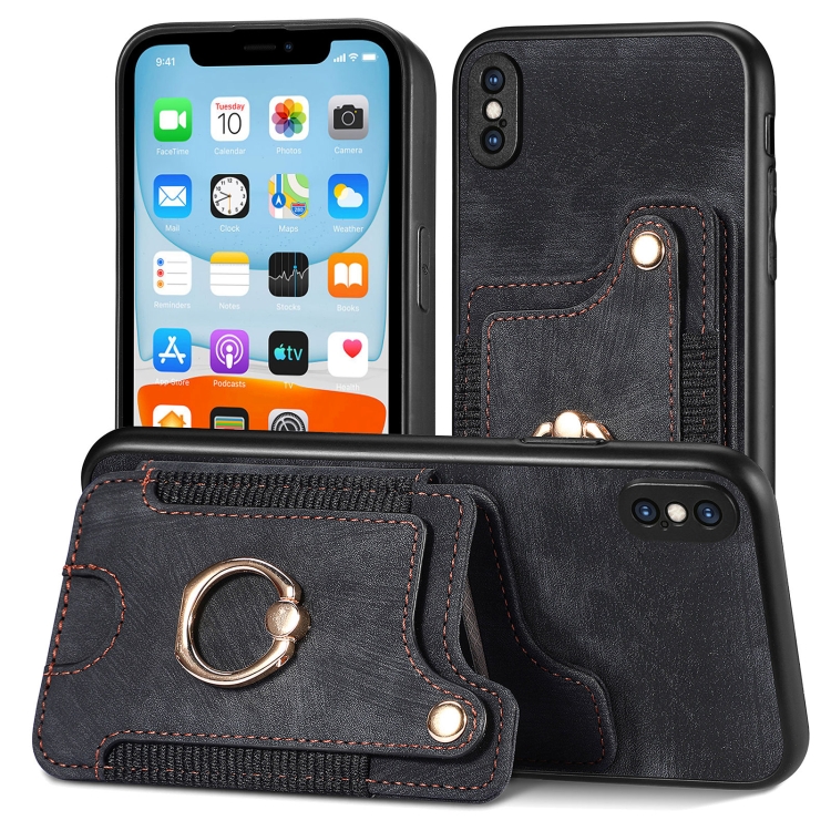 For iPhone SE 2022 / SE 2020 Retro Skin-feel Ring Multi-card Wallet Phone Case(Black)
For iPhone SE 2022 / SE 2020 Retro Skin-feel Ring Multi-card Wallet Phone Case(Black)