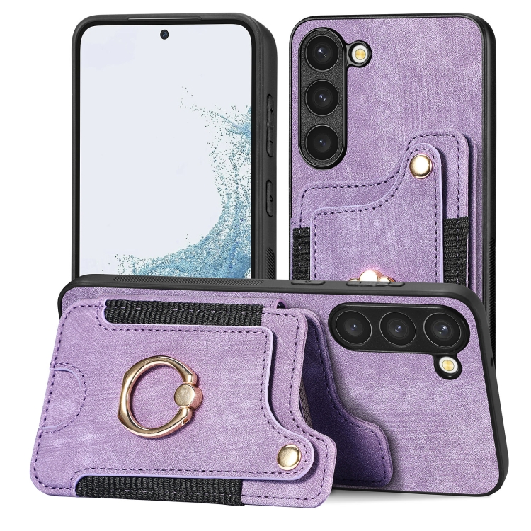 For Samsung Galaxy S23+ 5G Retro Skin-feel Ring Multi-card Wallet Phone Case(Purple)
For Samsung Galaxy S23+ 5G Retro Skin-feel Ring Multi-card Wallet Phone Case(Purple)