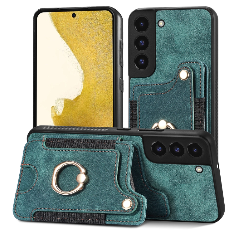 For Samsung Galaxy S22 5G Retro Skin-feel Ring Multi-card Wallet Phone Case(Green)
For Samsung Galaxy S22 5G Retro Skin-feel Ring Multi-card Wallet Phone Case(Green)