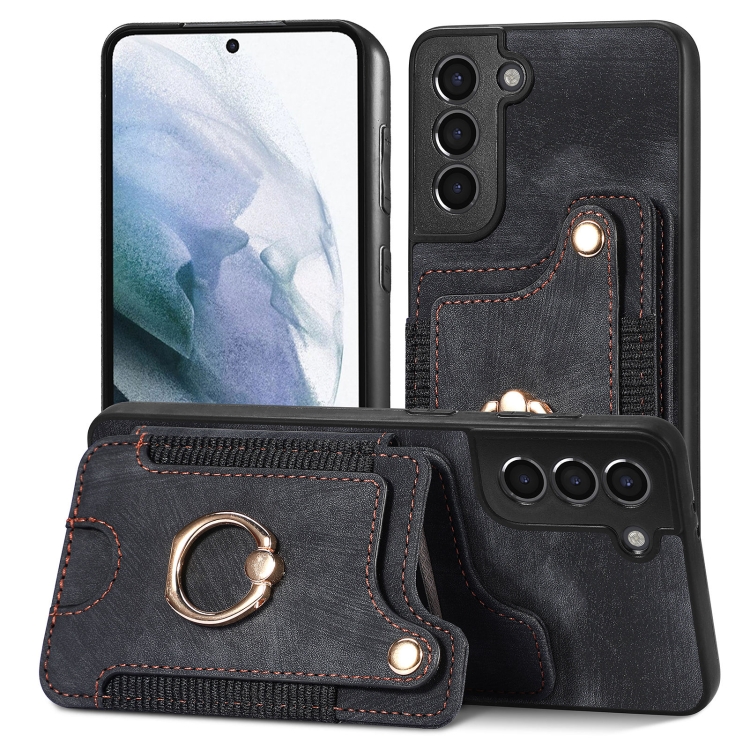 For Samsung Galaxy S21+ 5G Retro Skin-feel Ring Multi-card Wallet Phone Case(Black)
For Samsung Galaxy S21+ 5G Retro Skin-feel Ring Multi-card Wallet Phone Case(Black)