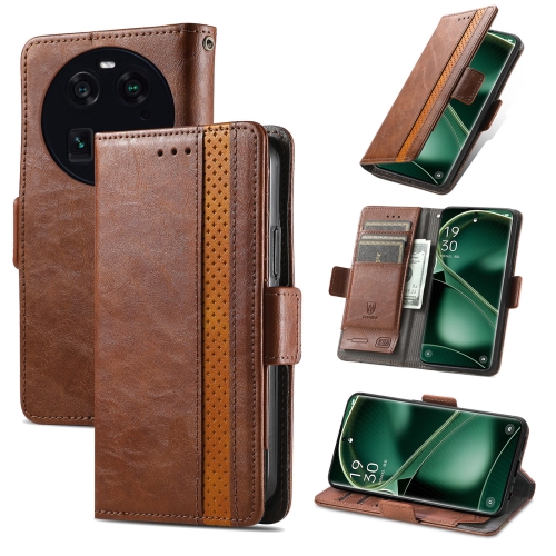 For OPPO Find X6 CaseNeo Splicing Dual Magnetic Buckle Leather Phone Case(Brown)
For OPPO Find X6 CaseNeo Splicing Dual Magnetic Buckle Leather Phone Case(Brown)