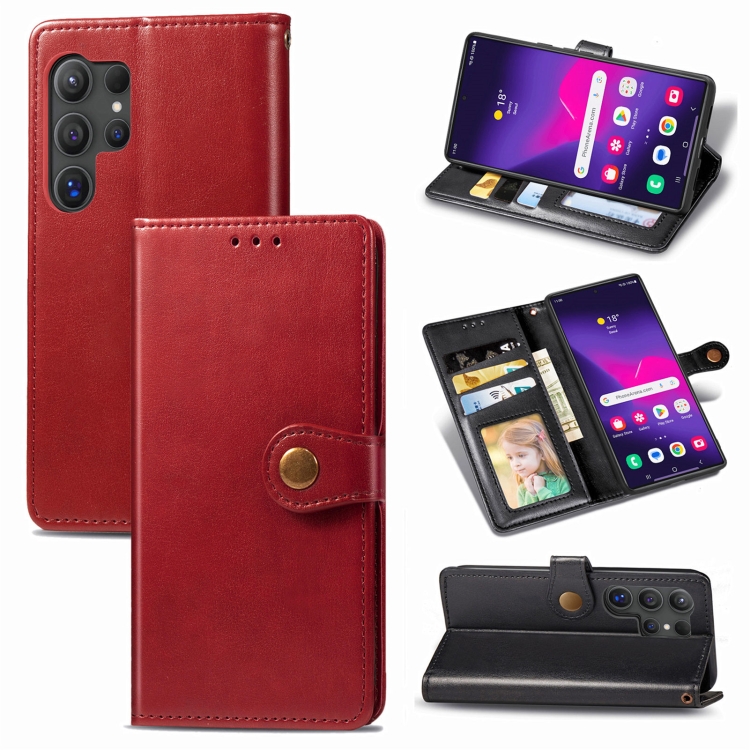 For Samsung Galaxy S25 Ultra 5G Retro Solid Color Buckle Leather Phone Case(Red)
For Samsung Galaxy S25 Ultra 5G Retro Solid Color Buckle Leather Phone Case(Red)