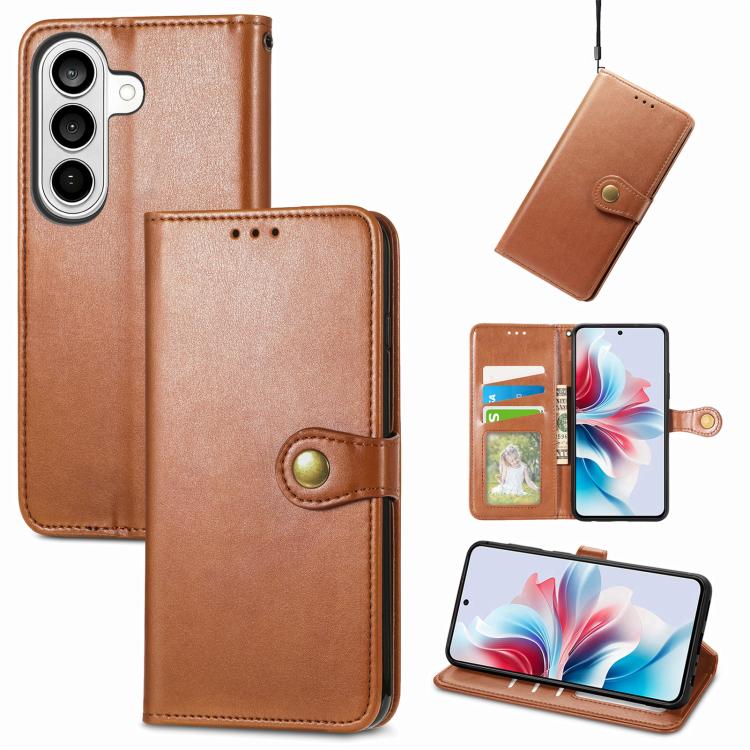 For Samsung Galaxy S26 5G Retro Solid Color Buckle Leather Phone Case(Brown)
For Samsung Galaxy S26 5G Retro Solid Color Buckle Leather Phone Case(Brown)