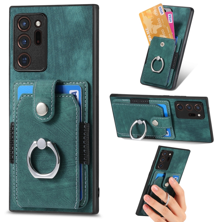 For Samsung Galaxy Note20 Ultra Retro Skin-feel Ring Card Wallet Phone Case(Green)
For Samsung Galaxy Note20 Ultra Retro Skin-feel Ring Card Wallet Phone Case(Green)