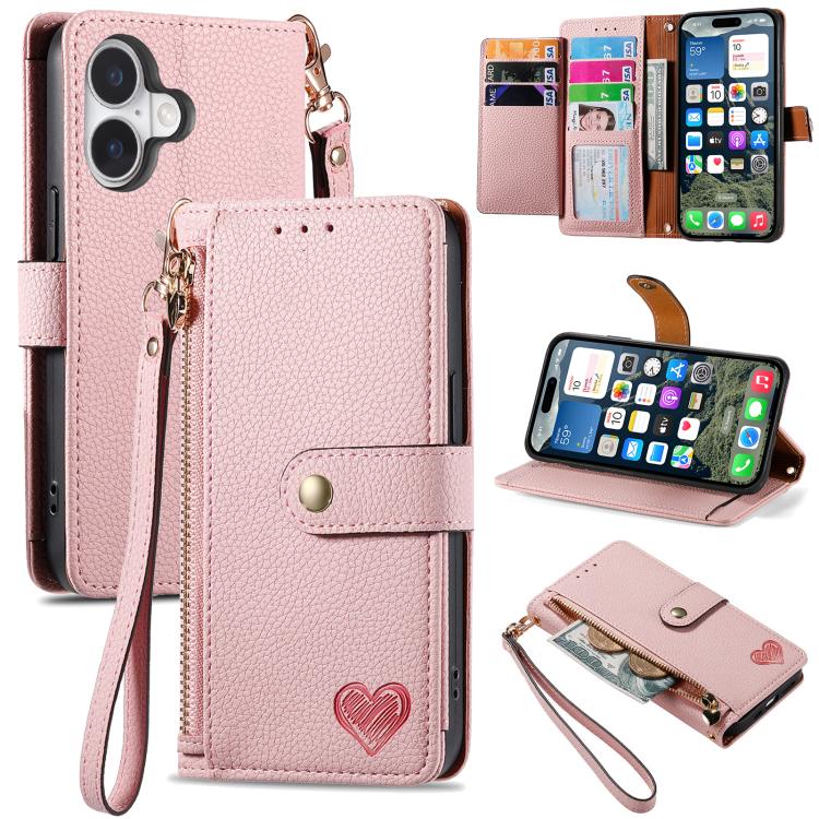 For iPhone 17 Love Zipper Lanyard Leather Phone Case(Pink)
For iPhone 17 Love Zipper Lanyard Leather Phone Case(Pink)