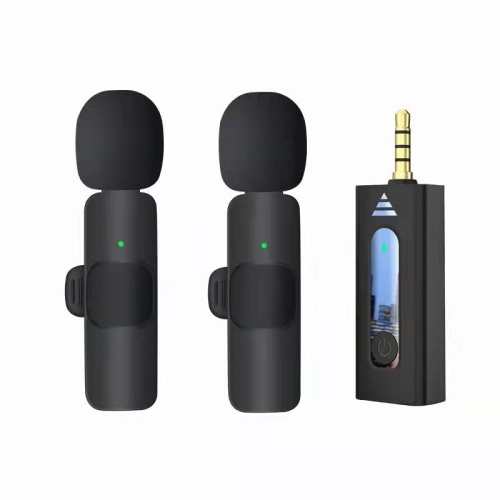 

One by Two Lavalier Wireless Noise Reduction Microphone for Phone / Camera / Laptop / MacBook with 3.5mm Receiver