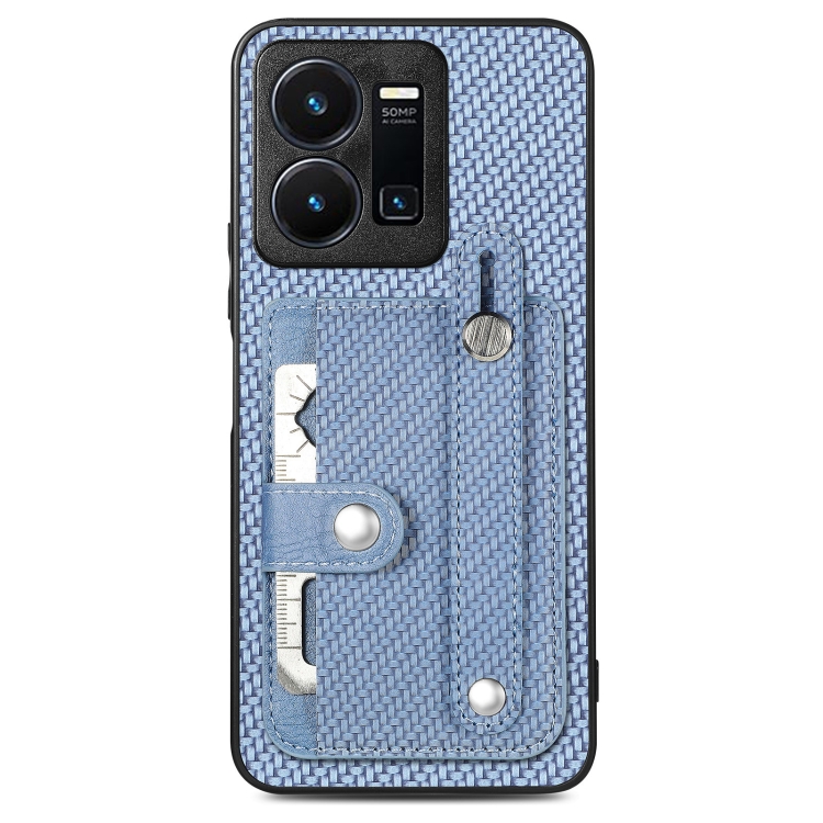For vivo Y35 Wristband Kickstand Card Wallet Back Cover Phone Case with Tool Knife(Blue) 
For vivo Y35 Wristband Kickstand Card Wallet Back Cover Phone Case with Tool Knife(Blue)