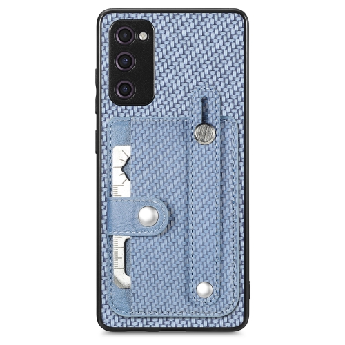 

For Samsung Galaxy S20 FE Wristband Kickstand Wallet Back Phone Case with Tool Knife(Blue)