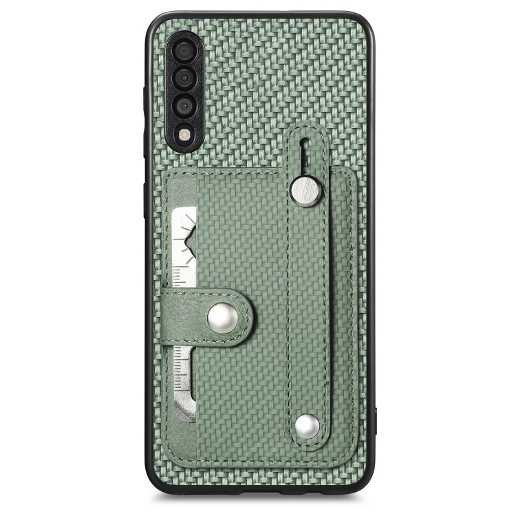 For Samsung Galaxy A50 Wristband Kickstand Wallet Back Phone Case with Tool Knife(Green)
For Samsung Galaxy A50 Wristband Kickstand Wallet Back Phone Case with Tool Knife(Green)