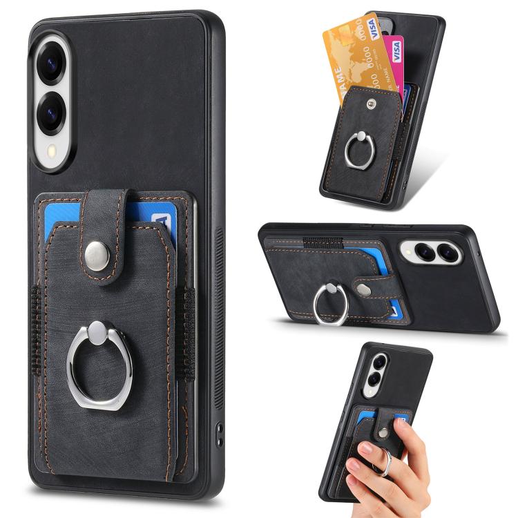 For Samsung Galaxy S25 Edge 5G Retro Skin-feel Ring Card Wallet Phone Case(Black)
For Samsung Galaxy S25 Edge 5G Retro Skin-feel Ring Card Wallet Phone Case(Black)