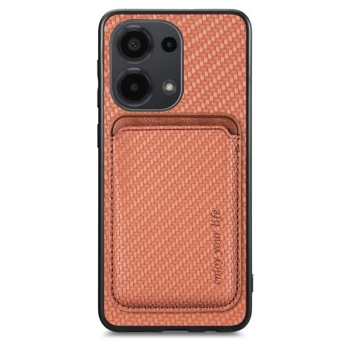 For Xiaomi Redmi Note 13 Pro 4G Carbon Fiber Leather Card Magnetic Phone Case(Brown)
For Xiaomi Redmi Note 13 Pro 4G Carbon Fiber Leather Card Magnetic Phone Case(Brown)