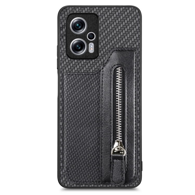 For Redmi Note 11T Pro 5G Carbon Fiber Horizontal Flip Zipper Wallet Phone Case(Black) 
For Redmi Note 11T Pro 5G Carbon Fiber Horizontal Flip Zipper Wallet Phone Case(Black)