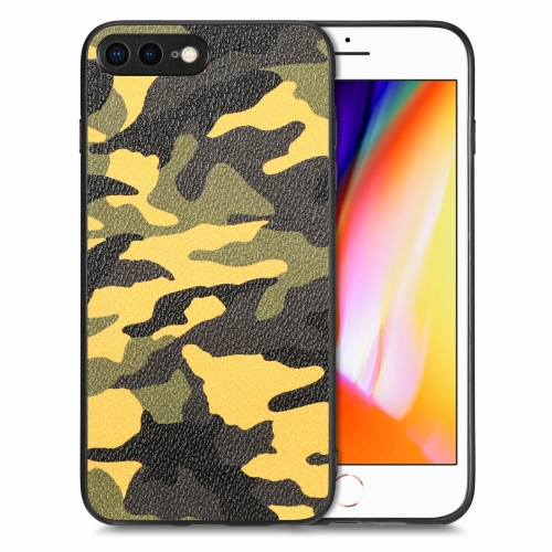 

For iPhone 7 Plus / 8 Plus Camouflage Leather Back Cover Phone Case(Yellow)