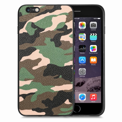 

For iPhone 6 / 6s Camouflage Leather Back Cover Phone Case(Green)
