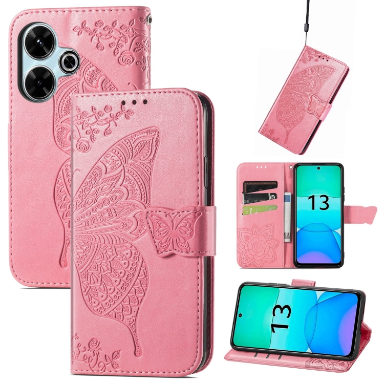 For Xiaomi Redmi 13 4G Butterfly Love Flower Embossed Leather Phone Case(Pink)
For Xiaomi Redmi 13 4G Butterfly Love Flower Embossed Leather Phone Case(Pink)