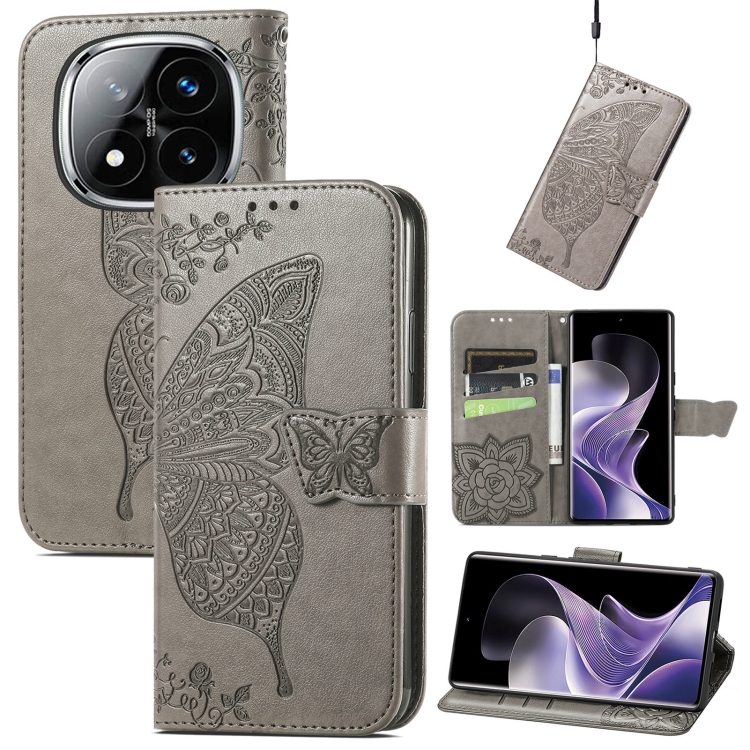For Xiaomi Redmi Note 14 Pro+ 5G Butterfly Love Flower Embossed Leather Phone Case(Gray)
For Xiaomi Redmi Note 14 Pro+ 5G Butterfly Love Flower Embossed Leather Phone Case(Gray)