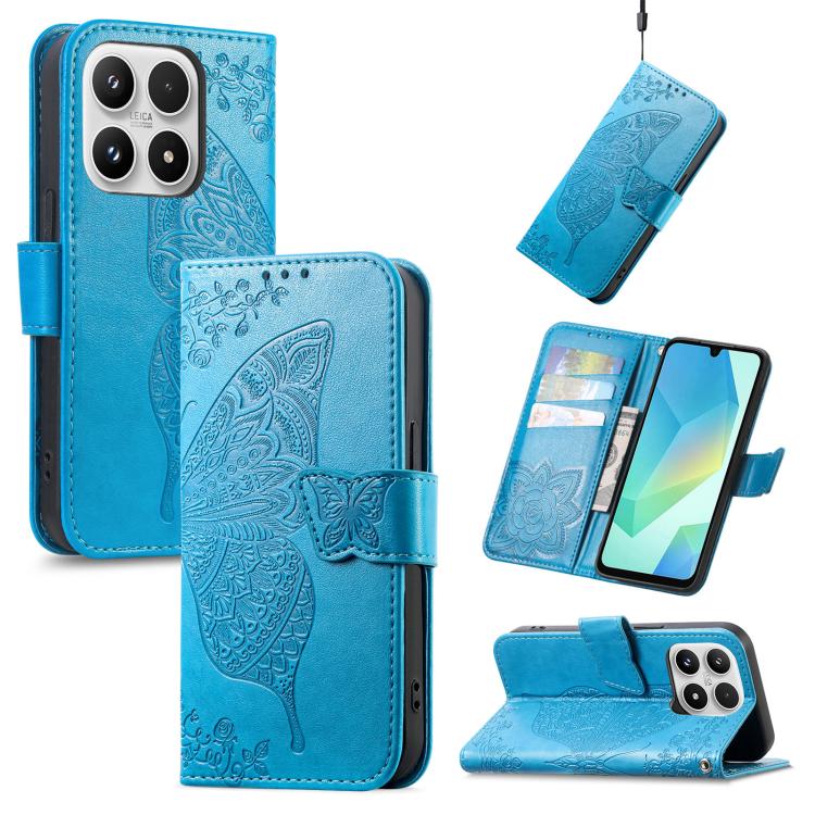 For Xiaomi 17 Butterfly Love Flower Embossed Leather Phone Case(Blue)
For Xiaomi 17 Butterfly Love Flower Embossed Leather Phone Case(Blue)