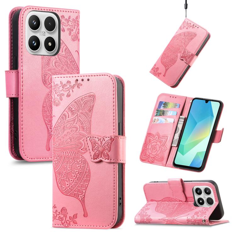 For Xiaomi 17 Butterfly Love Flower Embossed Leather Phone Case(Pink)
For Xiaomi 17 Butterfly Love Flower Embossed Leather Phone Case(Pink)