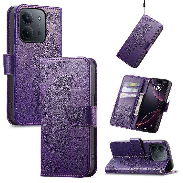 For Redmi 15C 5G / 4G Glodal 171mm Butterfly Love Flower Embossed Leather Phone Case(Purple)
For Redmi 15C 5G / 4G Glodal 171mm Butterfly Love Flower Embossed Leather Phone Case(Purple)