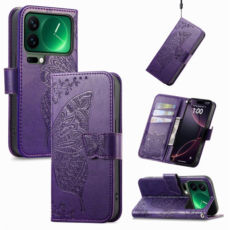 For Xiaomi 17 Pro Butterfly Love Flower Embossed Leather Phone Case(Purple)
For Xiaomi 17 Pro Butterfly Love Flower Embossed Leather Phone Case(Purple)