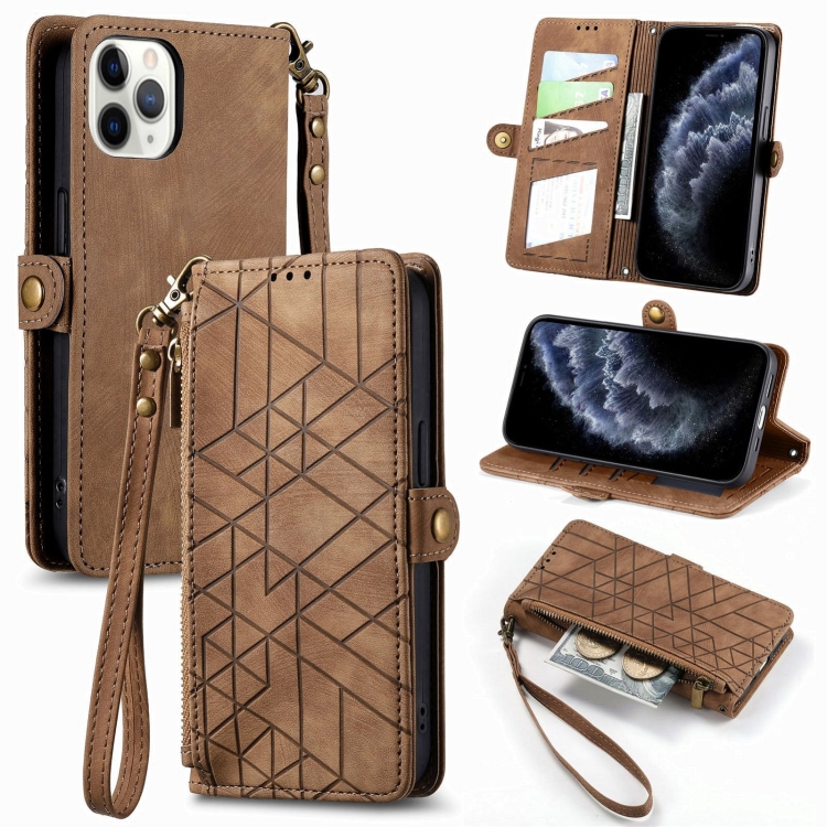 For iPhone 11 Pro Max Geometric Zipper Wallet Side Buckle Leather Phone Case(Brown)
For iPhone 11 Pro Max Geometric Zipper Wallet Side Buckle Leather Phone Case(Brown)