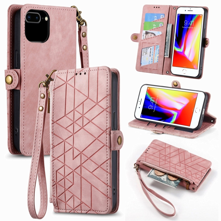 For iPhone 7 Plus / 8 Plus Geometric Zipper Wallet Side Buckle Leather Phone Case(Pink)
For iPhone 7 Plus / 8 Plus Geometric Zipper Wallet Side Buckle Leather Phone Case(Pink)