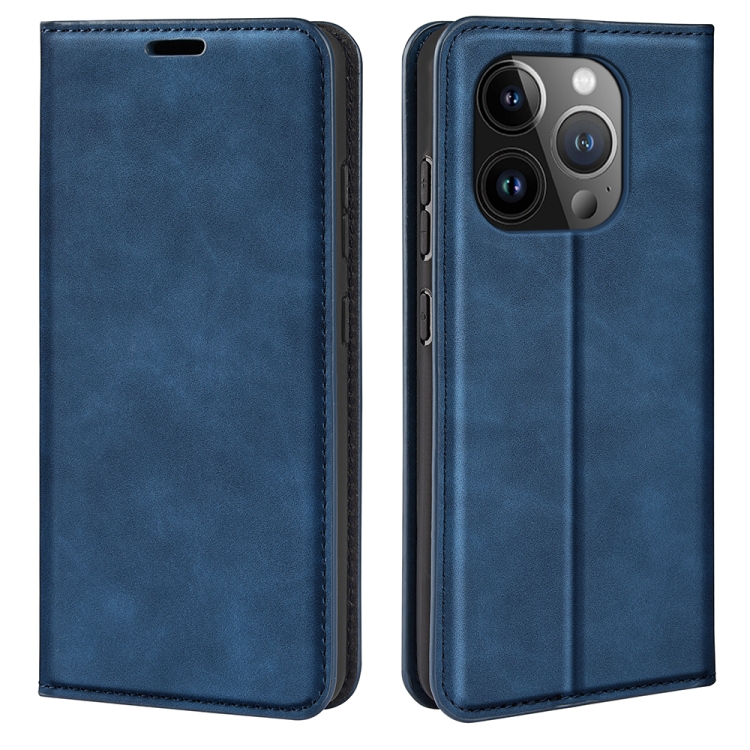 For iPhone 15 Pro Max Retro-skin Magnetic Suction Leather Phone Case(Dark Blue)
For iPhone 15 Pro Max Retro-skin Magnetic Suction Leather Phone Case(Dark Blue)