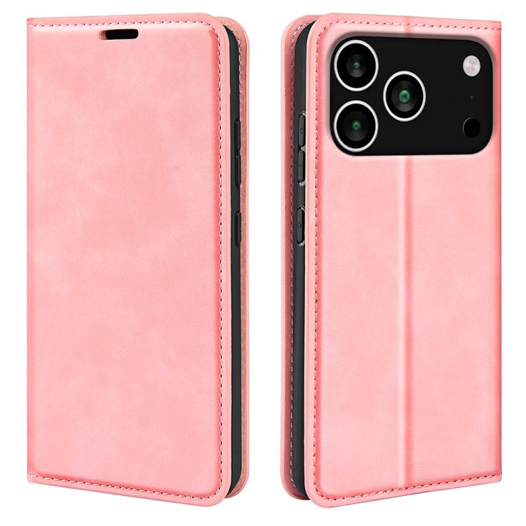 For iPhone 17 Pro Max Retro-skin Magnetic Suction Leather Phone Case(Pink)
For iPhone 17 Pro Max Retro-skin Magnetic Suction Leather Phone Case(Pink)