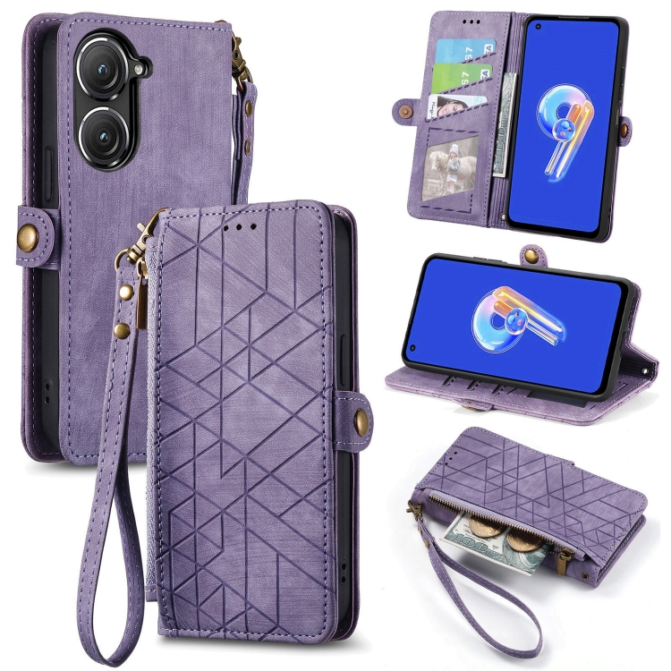 For ASUS Zenfone 10 Geometric Zipper Wallet Side Buckle Leather Phone Case(Purple)
For ASUS Zenfone 10 Geometric Zipper Wallet Side Buckle Leather Phone Case(Purple)