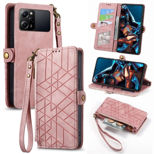 For Xiaomi Poco X5 Pro Geometric Zipper Wallet Side Buckle Leather Phone Case(Pink)
For Xiaomi Poco X5 Pro Geometric Zipper Wallet Side Buckle Leather Phone Case(Pink)