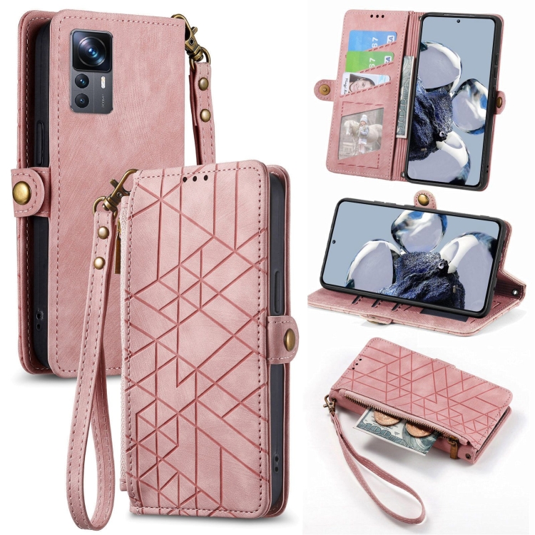 For Xiaomi 12T / 12T Pro Geometric Zipper Wallet Side Buckle Leather Phone Case(Pink)
For Xiaomi 12T / 12T Pro Geometric Zipper Wallet Side Buckle Leather Phone Case(Pink)