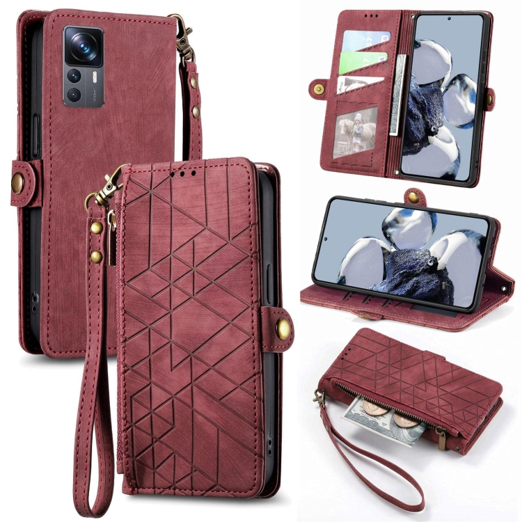 For Xiaomi 12T / 12T Pro Geometric Zipper Wallet Side Buckle Leather Phone Case(Red)
For Xiaomi 12T / 12T Pro Geometric Zipper Wallet Side Buckle Leather Phone Case(Red)