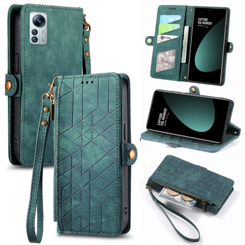 For Xiaomi 12S Pro Geometric Zipper Wallet Side Buckle Leather Phone Case(Green)
For Xiaomi 12S Pro Geometric Zipper Wallet Side Buckle Leather Phone Case(Green)