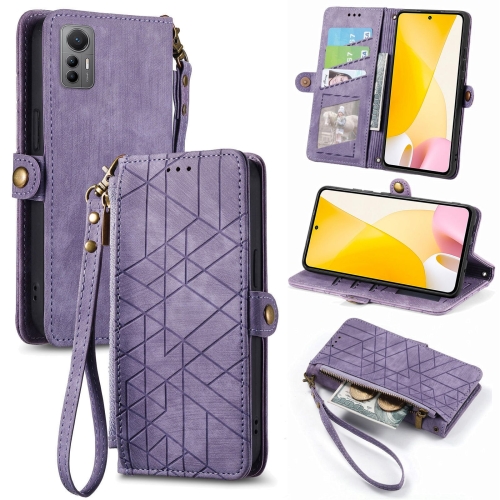 For Xiaomi 12 Lite Geometric Zipper Wallet Side Buckle Leather Phone Case(Purple)
For Xiaomi 12 Lite Geometric Zipper Wallet Side Buckle Leather Phone Case(Purple)