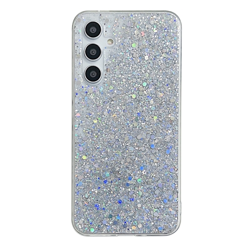 

For Samsung Galaxy S24+ 5G Glitter Sequins Epoxy TPU Phone Case(Silver)