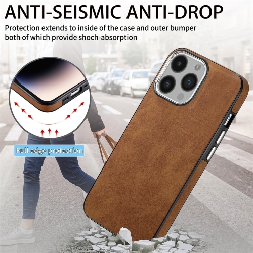 For iPhone 14 Pro Max Skin-Feel Electroplating TPU Shockproof Phone Case(Brown)
For iPhone 14 Pro Max Skin-Feel Electroplating TPU Shockproof Phone Case(Brown)