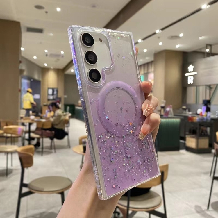 For Samsung Galaxy S23 5G Magsafe Glitter TPU Phone Protective Case(Purple)
For Samsung Galaxy S23 5G Magsafe Glitter TPU Phone Protective Case(Purple)
