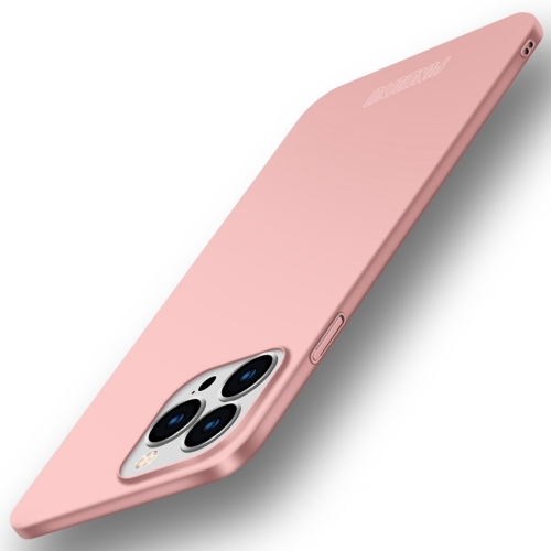 

For iPhone 15 Pro PINWUYO Micro-Frosted PC Ultra-thin Hard Phone Case with Magsafe Magnetic Ring(Rose Gold)