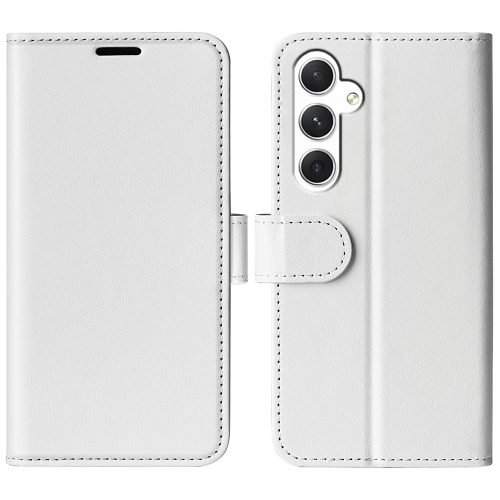 

For Samsung Galaxy S24+ 5G R64 Texture Horizontal Flip Leather Phone Case(White)