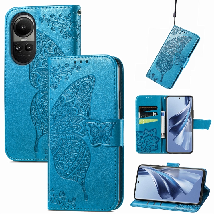 For OPPO Reno10 / 10 Pro Global Butterfly Love Flower Embossed Leather Phone Case(Blue)
For OPPO Reno10 / 10 Pro Global Butterfly Love Flower Embossed Leather Phone Case(Blue)