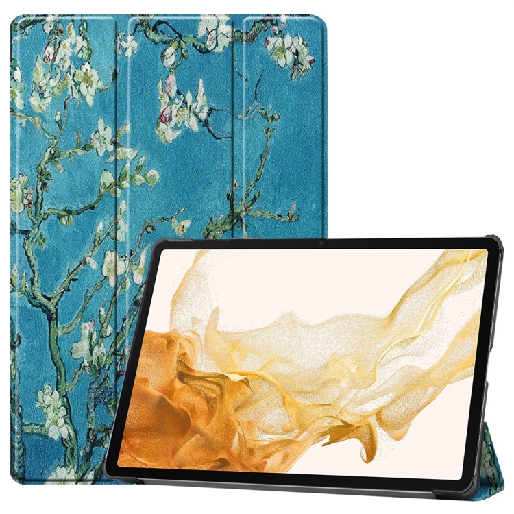 For Samsung Galaxy Tab S9+ JUNSUNMAY Custer Painted 3-Fold Stand Leather Smart Tablet Case(Apricot Flower)
For Samsung Galaxy Tab S9+ JUNSUNMAY Custer Painted 3-Fold Stand Leather Smart Tablet Case(Apricot Flower)