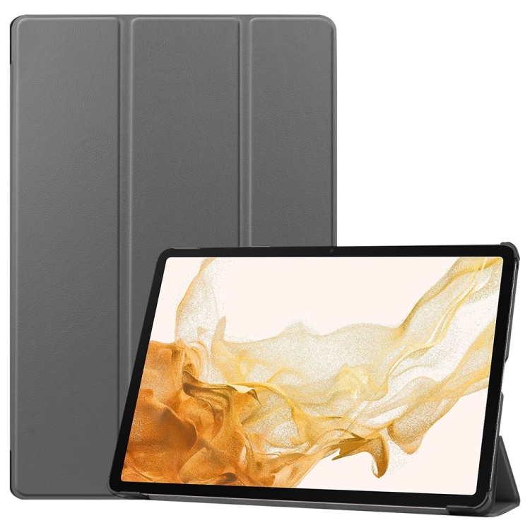 For Samsung Galaxy Tab S9+ JUNSUNMAY Custer Solid Color 3-Fold Stand Leather Smart Tablet Case(Grey)
For Samsung Galaxy Tab S9+ JUNSUNMAY Custer Solid Color 3-Fold Stand Leather Smart Tablet Case(Grey)
