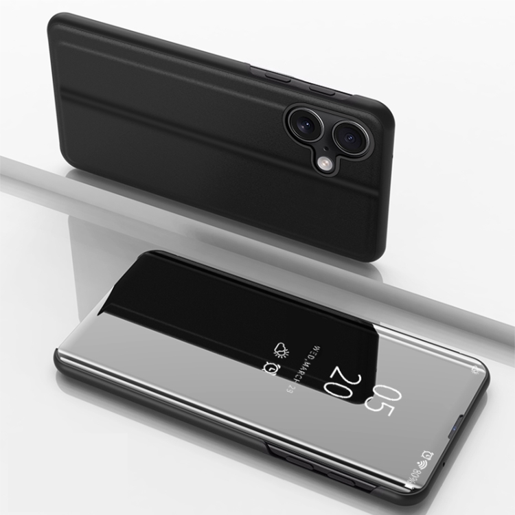 For iPhone 16 Plus Plated Mirror Horizontal Flip Leather Phone Case with Holder(Black)
For iPhone 16 Plus Plated Mirror Horizontal Flip Leather Phone Case with Holder(Black)