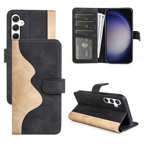 

For Samsung Galaxy S24 5G Stitching Horizontal Flip Leather Phone Case(Black)